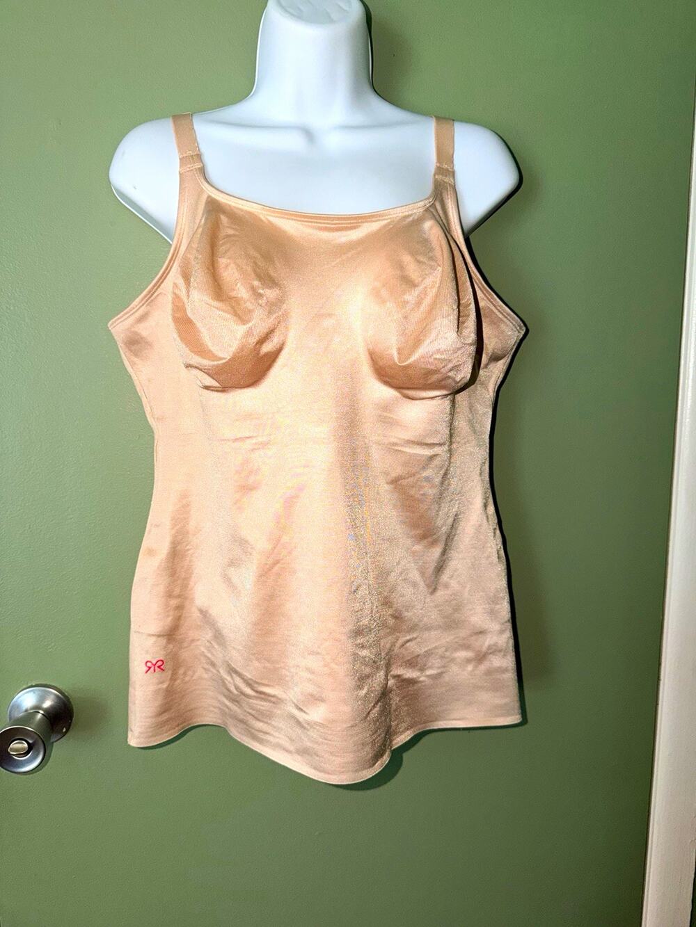 Ruby Ribbon Beige Firm Control Shapewear Tank Top Wireless 44B Style 3056